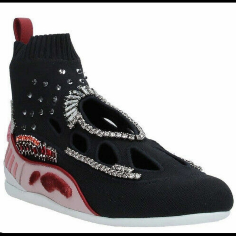 NIB With dustbag.Valentino bling sock sneakers